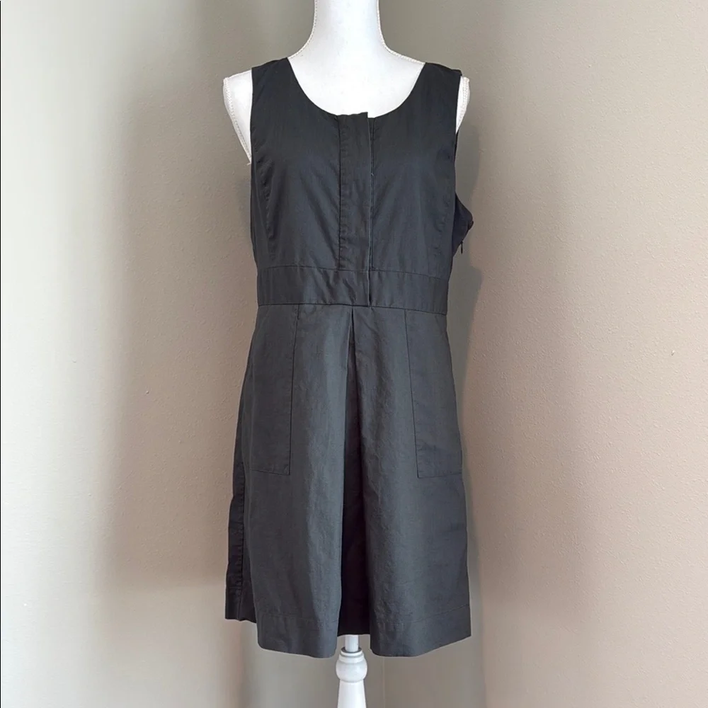 J. CREW | Caroline Dress | Sleeveless Inverted Pleat | Style 44774 (Olive) US12
